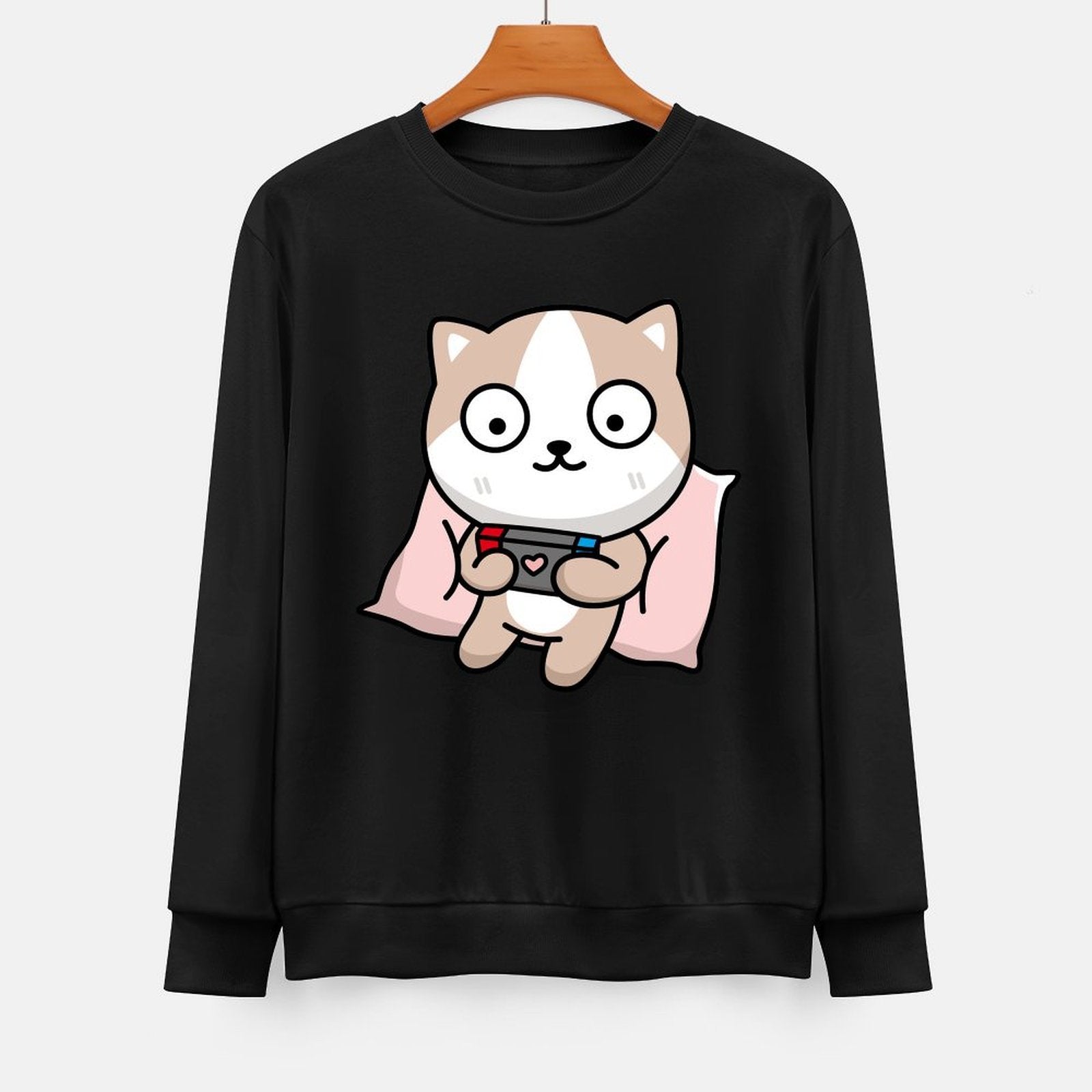 Front Patterned Long Sleeve TopStudio SoftFeel